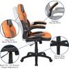 image:imageFlash Furniture Black Gaming Desk and RedBlack Racing Chair Set with Cup Holder Headphone Hook and MonitorSmartphone StandOrange