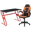 image:imageFlash Furniture Black Gaming Desk and RedBlack Racing Chair Set with Cup Holder Headphone Hook and MonitorSmartphone StandOrange