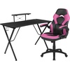 image:imageFlash Furniture Black Gaming Desk and RedBlack Racing Chair Set with Cup Holder Headphone Hook and MonitorSmartphone StandPink