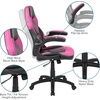 image:imageFlash Furniture Black Gaming Desk and RedBlack Racing Chair Set with Cup Holder Headphone Hook and MonitorSmartphone StandPink