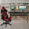 image:imageFlash Furniture Black Gaming Desk and RedBlack Racing Chair Set with Cup Holder Headphone Hook and MonitorSmartphone StandRed