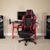 image:imageFlash Furniture Black Gaming Desk and RedBlack Racing Chair Set with Cup Holder Headphone Hook and MonitorSmartphone StandRed