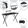 image:imageFlash Furniture Black Gaming Desk and RedBlack Racing Chair Set with Cup Holder Headphone Hook and MonitorSmartphone StandRed