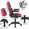 image:imageFlash Furniture Black Gaming Desk and RedBlack Racing Chair Set with Cup Holder Headphone Hook and MonitorSmartphone StandRed