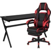 image:imageFlash Furniture Black Gaming Desk and RedBlack Racing Chair Set with Cup Holder Headphone Hook and MonitorSmartphone StandRed