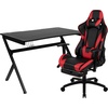 image:imageFlash Furniture Black Gaming Desk and RedBlack Racing Chair Set with Cup Holder Headphone Hook and MonitorSmartphone StandRed