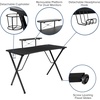 image:imageFlash Furniture Black Gaming Desk and RedBlack Racing Chair Set with Cup Holder Headphone Hook and MonitorSmartphone StandRed