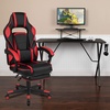 image:imageFlash Furniture Black Gaming Desk and RedBlack Racing Chair Set with Cup Holder Headphone Hook and MonitorSmartphone StandRed