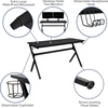 image:imageFlash Furniture Black Gaming Desk and RedBlack Racing Chair Set with Cup Holder Headphone Hook and MonitorSmartphone StandRed