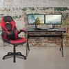 image:imageFlash Furniture Black Gaming Desk and RedBlack Racing Chair Set with Cup Holder Headphone Hook and MonitorSmartphone StandRed