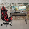 image:imageFlash Furniture Black Gaming Desk and RedBlack Racing Chair Set with Cup Holder Headphone Hook and MonitorSmartphone StandRed