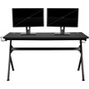 image:imageFlash Furniture Black Gaming Desk and RedBlack Racing Chair Set with Cup Holder Headphone Hook and MonitorSmartphone StandRed