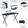 image:imageFlash Furniture Black Gaming Desk and RedBlack Racing Chair Set with Cup Holder Headphone Hook and MonitorSmartphone StandRed
