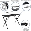 image:imageFlash Furniture Black Gaming Desk and RedBlack Racing Chair Set with Cup Holder Headphone Hook and MonitorSmartphone StandRed