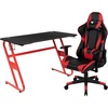 image:imageFlash Furniture Black Gaming Desk and RedBlack Racing Chair Set with Cup Holder Headphone Hook and MonitorSmartphone StandRed