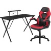 image:imageFlash Furniture Black Gaming Desk and RedBlack Racing Chair Set with Cup Holder Headphone Hook and MonitorSmartphone StandRed