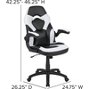 image:imageFlash Furniture Black Gaming Desk and RedBlack Racing Chair Set with Cup Holder Headphone Hook and MonitorSmartphone StandWhite
