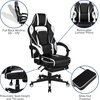 image:imageFlash Furniture Black Gaming Desk and RedBlack Racing Chair Set with Cup Holder Headphone Hook and MonitorSmartphone StandWhite
