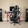 image:imageFlash Furniture Black Gaming Desk and RedBlack Racing Chair Set with Cup Holder Headphone Hook and MonitorSmartphone StandWhite