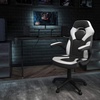 image:imageFlash Furniture Black Gaming Desk and RedBlack Racing Chair Set with Cup Holder Headphone Hook and MonitorSmartphone StandWhite
