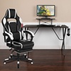 image:imageFlash Furniture Black Gaming Desk and RedBlack Racing Chair Set with Cup Holder Headphone Hook and MonitorSmartphone StandWhite