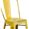 image:imageFlash Furniture Blake Commercial Grade 4 Pack 24 High Distressed Yellow Metal IndoorOutdoor Counter Height Stool with Back