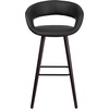 image:imageFlash Furniture Brynn Series 29 High Contemporary Cappuccino Wood Barstool in Black VinylBlack