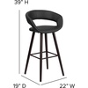 image:imageFlash Furniture Brynn Series 29 High Contemporary Cappuccino Wood Barstool in Black VinylBlack