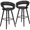 image:imageFlash Furniture Brynn Series 29 High Contemporary Cappuccino Wood Barstool in Black VinylBlack
