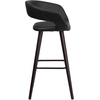 image:imageFlash Furniture Brynn Series 29 High Contemporary Cappuccino Wood Barstool in Black VinylBlack