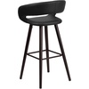 image:imageFlash Furniture Brynn Series 29 High Contemporary Cappuccino Wood Barstool in Black VinylBlack