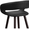 image:imageFlash Furniture Brynn Series 29 High Contemporary Cappuccino Wood Barstool in Black VinylWhite