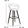 image:imageFlash Furniture Brynn Series 29 High Contemporary Cappuccino Wood Barstool in Black VinylWhite