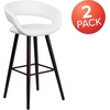 image:imageFlash Furniture Brynn Series 29 High Contemporary Cappuccino Wood Barstool in Black VinylWhite