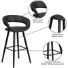 image:imageFlash Furniture Brynn Series 29 High Contemporary Cappuccino Wood Barstool in Black VinylWhite