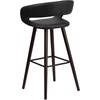 image:imageFlash Furniture Brynn Series 29 High Contemporary Cappuccino Wood Barstool in Black VinylWhite