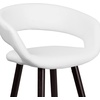 image:imageFlash Furniture Brynn Series 29 High Contemporary Cappuccino Wood Barstool in Black VinylWhite