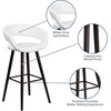image:imageFlash Furniture Brynn Series 29 High Contemporary Cappuccino Wood Barstool in Black VinylWhite