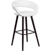 image:imageFlash Furniture Brynn Series 29 High Contemporary Cappuccino Wood Barstool in Black VinylWhite