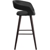 image:imageFlash Furniture Brynn Series 29 High Contemporary Cappuccino Wood Barstool in Black VinylWhite