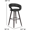 image:imageFlash Furniture Brynn Series 29 High Contemporary Cappuccino Wood Barstool in Black VinylWhite