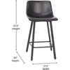 image:imageFlash Furniture Caleb Modern Armless 24 Inch Counter Height Stools Commercial Grade with Footrests and Matte Metal Frames Set of 2