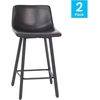 image:imageFlash Furniture Caleb Modern Armless 24 Inch Counter Height Stools Commercial Grade with Footrests and Matte Metal Frames Set of 2