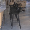 image:imageFlash Furniture Caleb Modern Armless 24 Inch Counter Height Stools Commercial Grade with Footrests and Matte Metal Frames Set of 2Black LeathersoftBlack