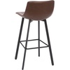 image:imageFlash Furniture Caleb Modern Armless 24 Inch Counter Height Stools Commercial Grade with Footrests and Matte Metal Frames Set of 2Chocolate Brown LeathersoftBlack