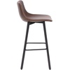 image:imageFlash Furniture Caleb Modern Armless 24 Inch Counter Height Stools Commercial Grade with Footrests and Matte Metal Frames Set of 2Chocolate Brown LeathersoftBlack