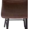 image:imageFlash Furniture Caleb Modern Armless 24 Inch Counter Height Stools Commercial Grade with Footrests and Matte Metal Frames Set of 2Chocolate Brown LeathersoftBlack