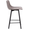 image:imageFlash Furniture Caleb Modern Armless 24 Inch Counter Height Stools Commercial Grade with Footrests and Matte Metal Frames Set of 2Gray LeathersoftBlack