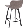 image:imageFlash Furniture Caleb Modern Armless 24 Inch Counter Height Stools Commercial Grade with Footrests and Matte Metal Frames Set of 2Gray LeathersoftBlack