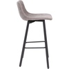 image:imageFlash Furniture Caleb Modern Commercial Barstools with Footrests  Gray LeatherSoft 30 Inch  Black Matte Iron Frame  Armless  Set of 2